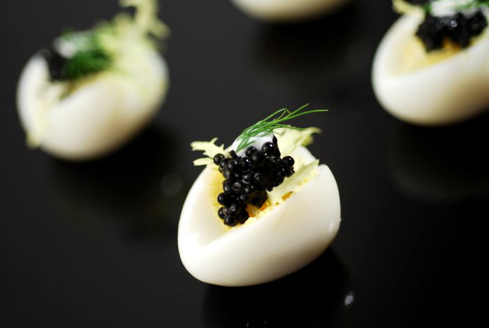 Manna Groups | Quail Egg with Caviar